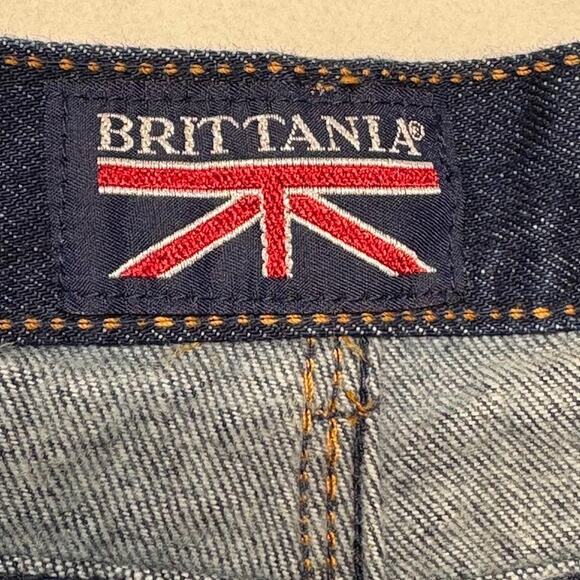 VTG 80s Brittania Dark Wash Jeans Basic Straight Leg Mens Size 34XL (34W x 36L) - Picture 5 of 12